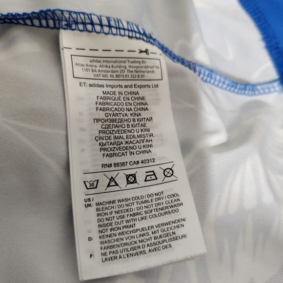 Adidas X Farm Rio Women's Blue Butterflies Dress Size L Excellent Condition - Picture 4 of 6